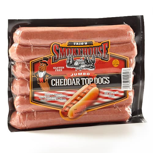 Jumbo Cheddar Top Dogs 16 oz Trig's Smokehouse