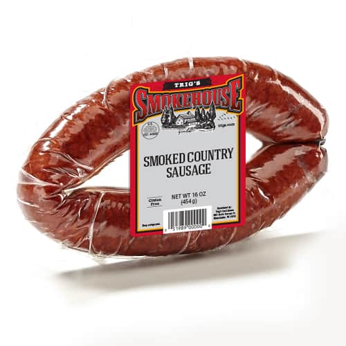 Smoked Country Sausage 1416 oz Trig's Smokehouse