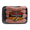 Image of the 16 oz Trig's Smokehouse Cheddar Bratwurst package