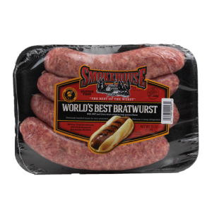 Image of the 16 oz Trig's Smokehouse World's Best Bratwurst package